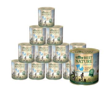 Dehner Best Nature Nassfutter für Hunde Junior, Kalb & Pute