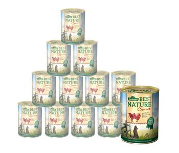 Dehner Best Nature Nassfutter für Hunde Senior, Geflügel & Lamm