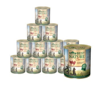 Dehner Best Nature Nassfutter für Hunde Senior, Geflügel & Lamm