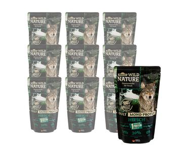 Dehner Wild Nature Nassfutter für Hunde Mono-Protein Adult, Hirsch