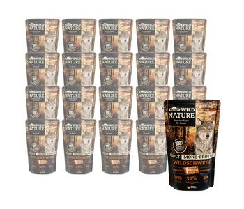 Dehner Wild Nature Nassfutter für Hunde Mono-Protein Adult, Wildschwein