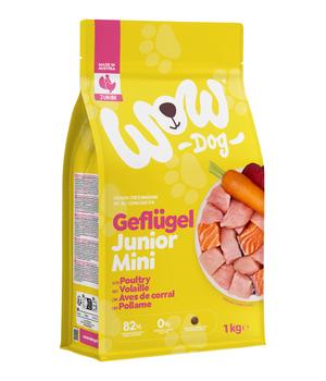 WOW® Trockenfutter für Hunde Mini Junior, Geflügel
