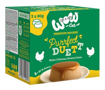 WOW® Nassfutter für Katzen Purrfect Duett Adult, 2 x 80 g