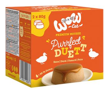 WOW® Nassfutter für Katzen Purrfect Duett Adult, 2 x 80 g
