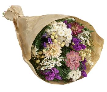 Trockenblumenbouquet Giardino, lila/natur