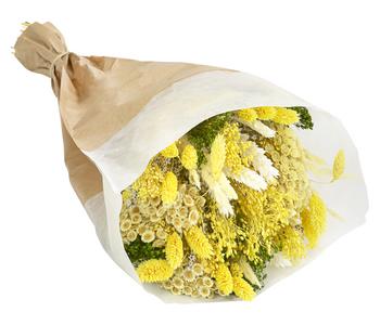 Trockenblumenbouquet Harmonie, gelb