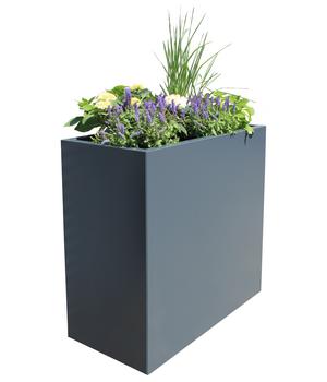 Palatino Stahlblech-Pflanzgefäß Lotte XXL, rechteckig, anthrazit, ca. B100/H100/T50 cm