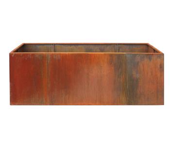 Palatino Cortenstahl-Pflanzgefäß Urban mit Zwischenboden, rechteckig, braun, ca. B200/H70/T100 cm