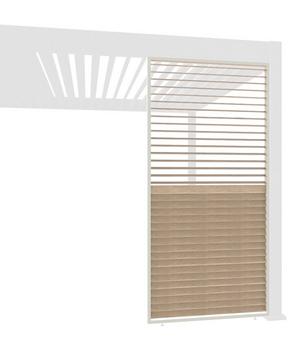 Weide Horizontales Seitenwand-Paneel, Holzoptik, verstellbare Lamellen, ca. B93/H255 cm