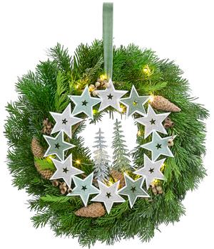 Dehner Türkranz Sternenzauber inkl. LED-Lichterkette, ca. Ø35 cm