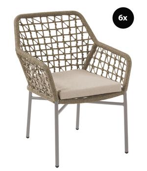 Acamp Stapelsessel Rom 6er Set, ca. B57/H82,5/T64 cm
