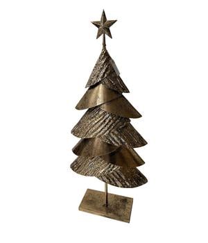 Dehner Metall-Weihnachtsbaum, gold, ca. H89 cm