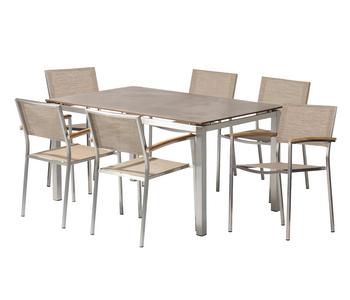 Acamp Gartenmöbel-Set Tisch Skye und Stapelstuhl Skye, 7-teilig