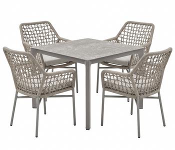 Acamp Gartenmöbel-Set Rom, quadratisch, 5-teilig