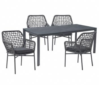 Acamp Gartenmöbel-Set Rom, rechteckig, 5-teilig