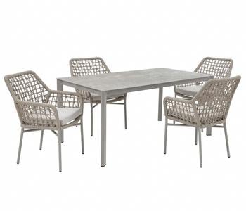 Acamp Gartenmöbel-Set Rom, rechteckig, 5-teilig