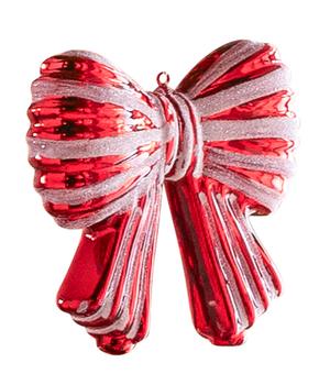 Dehner Glas-Dekohänger Schleife, rot, ca. B13/H12/T4 cm