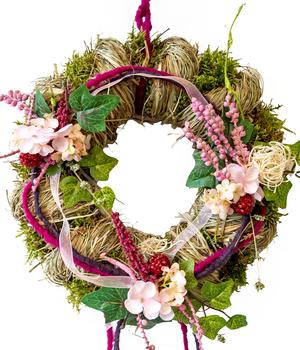 Dehner Türkranz Lila Blüten, ca. Ø28 cm