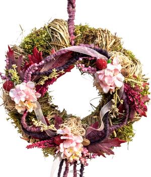 Dehner Türkranz Lila Blüten, ca. Ø28 cm