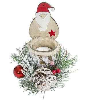 Advents-Teelicht Santa, ca. Ø9/H17 cm