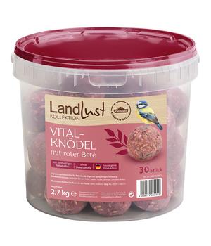 Dehner Natura Premium Wildvogelfutter Vital-Meisenknödel, Landlust Kollektion, im Eimer, ohne Netz, 30 Stk.