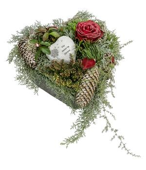 Grabgesteck In Liebe, herzförmig, ca. B30/H22/T35 cm
