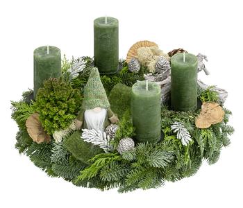 Adventskranz Zauberwald, ca. Ø45/H20 cm