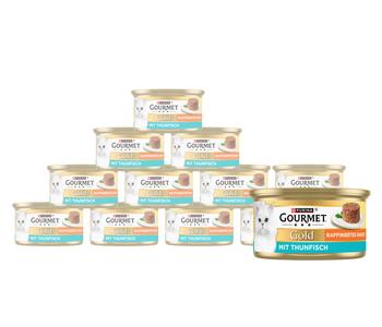 PURINA GOURMET™ Gold Nassfutter für Katzen Raffiniertes Ragout Adult, 12 x 85 g