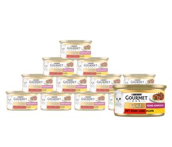 PURINA GOURMET™ Gold Nassfutter für Katzen Feine Komposition Adult, 12 x 85 g