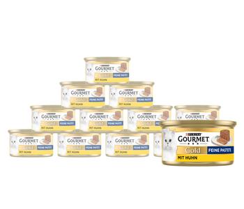 PURINA GOURMET™ Gold Nassfutter für Katzen Feine Pastete Adult, 12 x 85 g