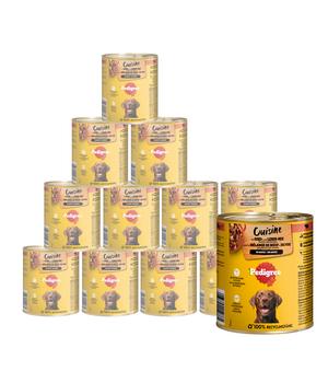 Pedigree® Nassfutter für Hunde Adult, Rind- und Leber-Mix in Sauce, 12 x 800 g