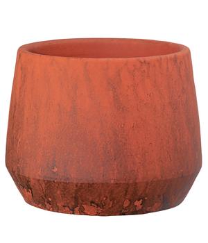 Dehner Keramik-Übertopf Vulcano, bauchig, rot