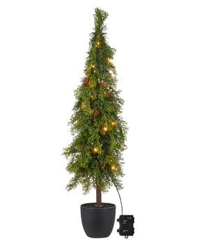 CREATIV green künstliche LED-Konifere, 40 LEDs, warmweiß, ca. H90 cm