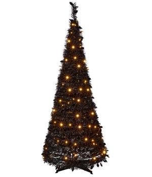CREATIV green Pop-up LED-Dekobaum, schwarz, 150 LEDs, warmweiß, ca. H180 cm