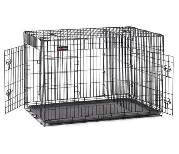 Feandrea Hundekäfig schwarz, ca. B122/H80,5/T74,5 cm