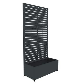 Westmann Stahl-Pflanzkasten mit Rankgitter Dekora 1, rechteckig, ca. B90/H184/T42,5 cm