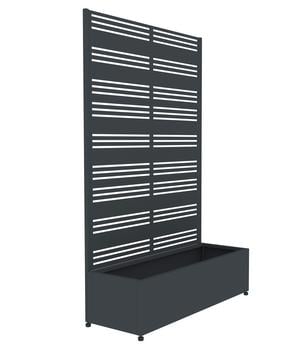 Westmann Stahl-Pflanzkasten mit Rankgitter Dekora 2, rechteckig, ca. B120/H184/T42,5 cm
