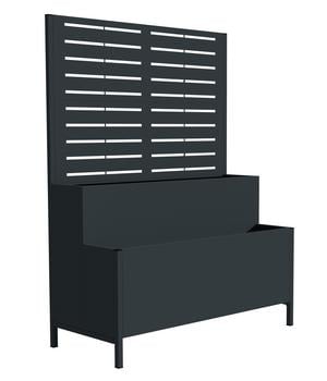 Westmann Stahl-Pflanzkasten mit Rankgitter Dekora 5, rechteckig, ca. B90/H120/T40 cm