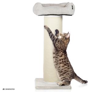Rohrschneider Kratzsäule XXL, beige, ca. B55/H107/T45 cm