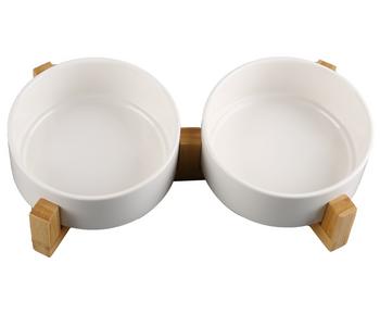 Dehner Lieblinge Keramiknapf-Set, creme, 2 x 700 ml