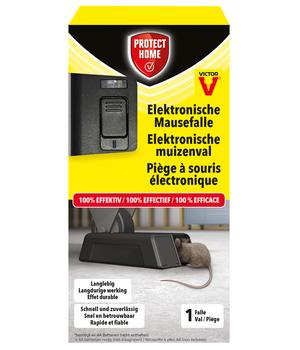 PROTECT HOME Elektronische Mausefalle, Schwarz - Kunststoff