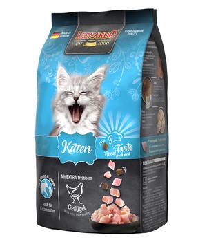 Leonardo Trockenfutter für Katzen Kitten, Geflügel