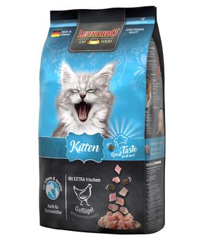 Leonardo Trockenfutter für Katzen Kitten, Geflügel