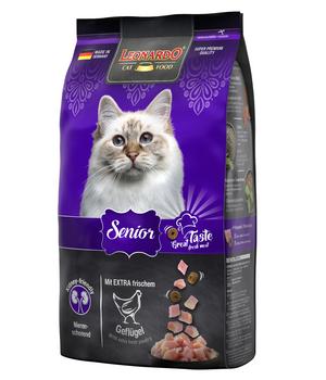 Leonardo Trockenfutter für Katzen Senior, Geflügel