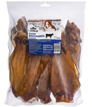 Dehner Lieblinge Hundesnack Ganze Rinderohren mit Muschel, 660 g