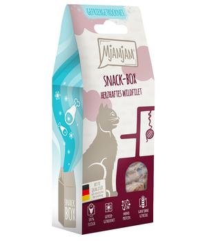 MjAMjAM® Katzensnack Snackbox herzhaftes Wildfilet, Adult, 35 g