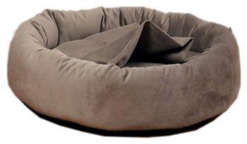 Silvio Design Kuschelinsel Lajos, rund, Grau - Polyester