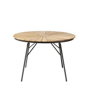 Cinas Gartentisch Ellen, ca. Ø110/H74 cm, Anthrazit - Teakholz / Aluminium