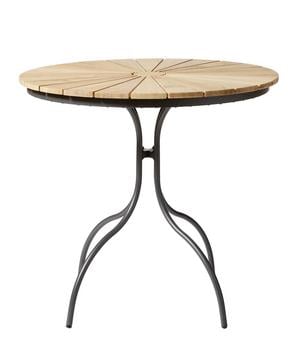 Cinas Gartentisch Ellen, ca. Ø80/H74 cm, Anthrazit - Teakholz / Aluminium