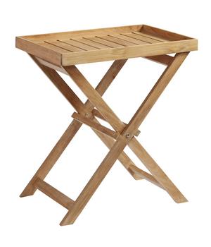 Cinas Tabletttisch, ca. B60/H65/T40 cm, Braun - Holz